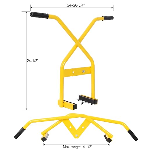 Steel Curb Stone Tongs, Offset Design Concrete Block Lifting Pliers, Adjustable Curb Lifter Tool for Paver Stone and Brick Installation, 220 lb Capacity, Yellow