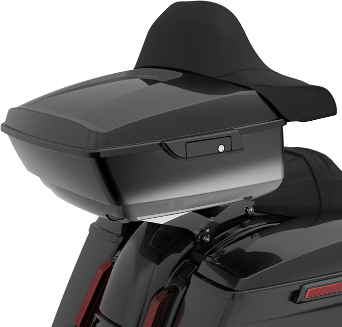 Advanblack 2025 RG Tour Trunk Pack Raven Fade King Tour Trunk Pack+Wrap-Around Backrest Pad Fits For Harley Touring CVO Road King Street Glide Electra Glide Ultra Limited 1997-2025