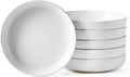 famiware Milkyway 33 oz Bowl Set, Pasta Bowls Set of 6, Salad Bowls Perfect for Your Friend for Housewarming, Thanksgiving, Christmas, White