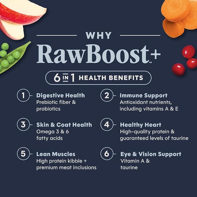 Instinct RawBoost, Dry Cat Food + Freeze Dried, Real Chicken, 5 lb. Bag | High-protein kibble with FreshDried raw bites, grain-free, cage-free chicken recipe, minimally processed, complete nutrition