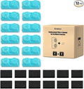 Official Replacement Filters for 3.2L/108oz Cordless Cat Fountain | 12 Pack Replacement Filters & Sponges - Multi-Layer Filtration - Easy Replacement for Emdoro Cordless Pet Fountain