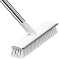 Bathroom Cleaning Brush with Wiper,Tiles Cleaning Brush Bathroom Brush with Long Handle Tile Cleaner Brush Bathroom Floor Cleaning Brush Floor Cleaner Brush Floor Scrub Brush (White Brush)