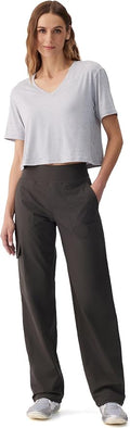 LOLË Momentum Women's Wide Leg Tech Trousers, Cargo Pocket | Brushed nylon stretch, cinch-or-flow openings, knit waistband, hidden phone stash, water-repellent, UPF50+ protection