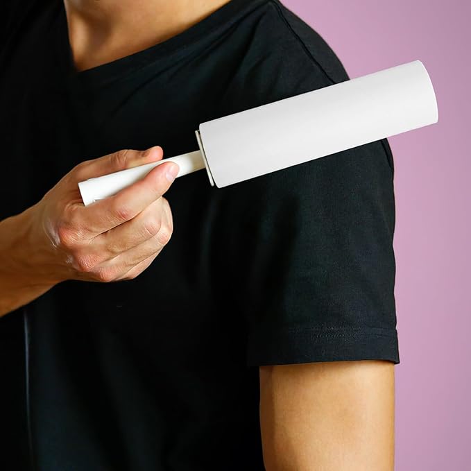 Extra Sticky Lint Roller Refills 10 Rolls 38mm Diameter Adhesive Tape for Upholstery Furniture Pet Hair Remover Sticky Tape Refill for Clothes and Carpet Cleaning