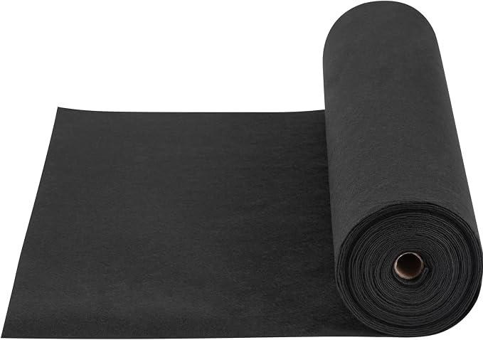 VEVOR Geotextile Landscape, 15ft x 20ft 4 oz Non-Woven PP Drainage 350N Tensile Strength & 440 N Load Capacity, for Ground Cover, Garden Fabric, French Drains, Black