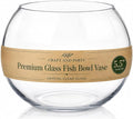 Glass Bubble Bowl, 4.5" Height x 6" Width Glass Fish Bowl Vase, Bubble Bowl vase for Terrarium, Flower vase Centerpiece