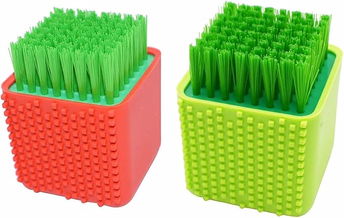 Silicone Laundry Brush Potted Washing Brush Multi-Functional Cleaning Brush, Clothes Underwear Shoes Cleaning Tool, Plastic Soft Cleaning Tool, Household Cloth Washing Brush (Mix)