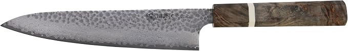 Cold Steel Japanese VG-10 Damascus 3-Piece Kitchen Knife Set – VG-10 Steel Chef Knives with Damascus Pattern for Precision Cutting & Kitchen Use