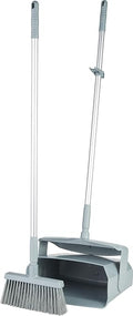 Remco - A Vikan Company 62503 Lobby Dustpan with Broom, Polypropylene/Polyester/Aluminum, 7" X 14" Bin, 37" Handle, Gray