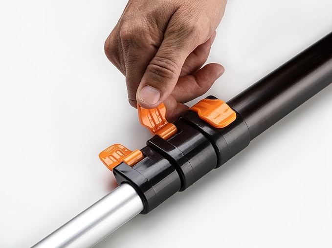 5-30 ft Long Telescopic Extension Pole // Multi-Purpose Extended Pole with Universal Twist-on Metal Tip // Lightweight and Sturdy // Best Telescoping Tool for Painting, Dusting and Window Cleaning