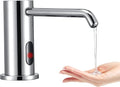 Touchless Automatic Soap Dispenser Built-in Sink Electric Soap Dispenser for Kitchen Bathroom Commercial Home Use, Infrared Sensor with 33.81oz/1000ml Bottle Pump, Chrome