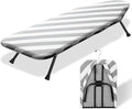 SheeChung Small Ironing Board 12"x32",Mini Ironing Board with Metal Mesh | Foldable,Tabletop,Hanging Hook,Cotton Cover,Heat Resistant Pad,Space Saving,Non-Slip Feet,Fits for Dorm Travel Sewing Room