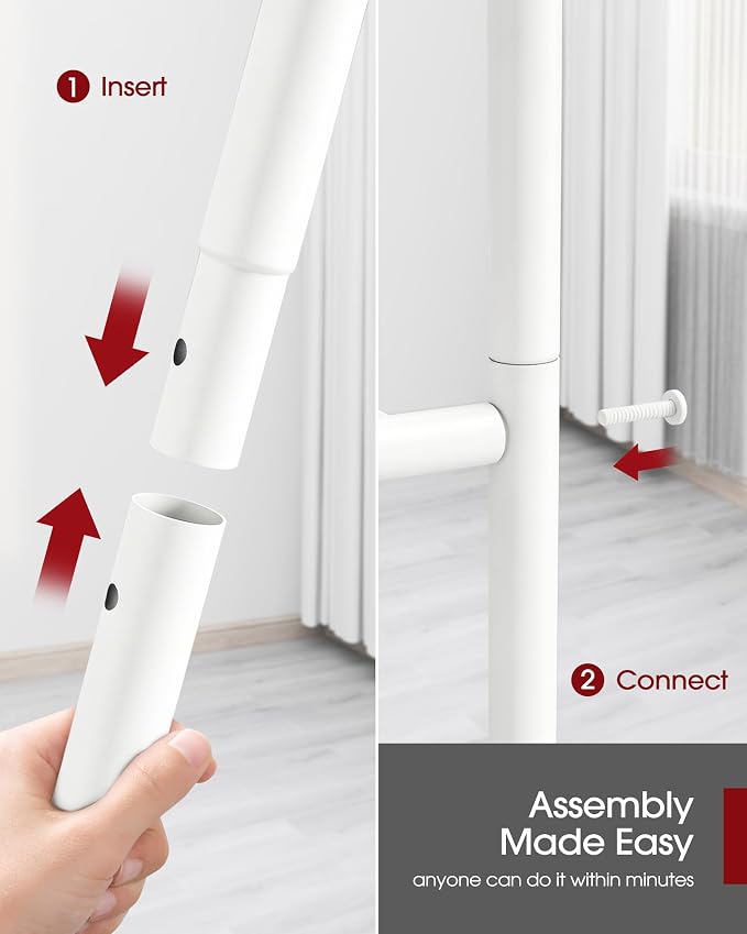 Sakugi Storage Shelves - 5 Tier Shelf Organizer, Heavy Duty Garage Shelving Unit with Leveling Feet, Stable Metal Shelves Organizer for Pantry, Kitchen and Closet, 33.0" W x 12.6" D x 72.0" H, White