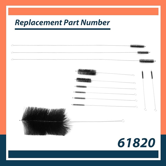 12Pcs 61820 Car Engine Cleaning Brush Kit Motor Alternators Bay Stainless Steel Wire Long Nylon Polishing and Cleaning Brushes Set Tool