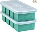 Souper Cubes 1 Cup Silicone Freezer Molds with Lids, Kale, 2-Pack | 100% Platinum-Cured Silicone Freezer Cubes, Oven and Microwave Safe, Perfect for Freezing Soup, Protein, Grains and More