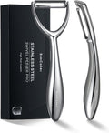 Vegetable Peeler Set, Ultra Sharp Stainless Steel Y Peeler & I Peeler for Potatoes, Fruits and Vegetables, Serrated Blade Kitchen Peeler with Ergonomic Handle