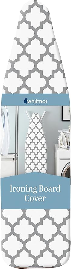 Whitmor Deluxe Ironing Board Cover with 6mm Fiber Pad, Fits 15 x 54 inches (Pack of 6)