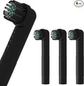 Toothbrush Replacement Heads Compatible with Quip 360 Oscillating Electric Toothbrush, Soft Bristles Brush Heads, Black, Pack of 4
