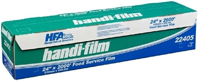 Handi-Film 24" x 2000' Plastic Food Service Film Cling Wrap Roll (Pack of 1 Roll)