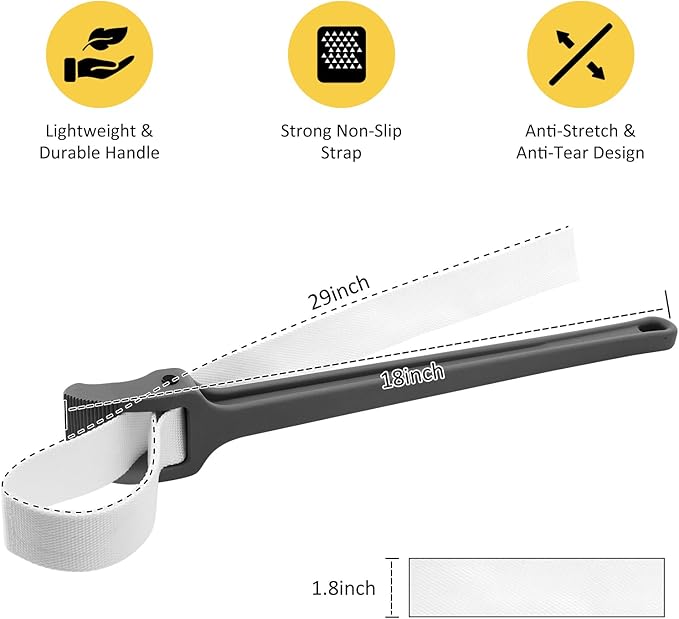 SPARKWHIZ Strap Wrench, 18" Handle Adjustable Strap Plumbing Wrench, Nylon Strap Pipe Wrench for Replacing Oil Filter, Water Filter