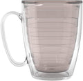 Tervis Clear & Colorful Tabletop Made in USA Double Walled Insulated Tumbler Travel Cup Keeps Drinks Cold & Hot, 16oz Mug, River Rock | Made in USA, Double-wall Insulated, Coffee & Matcha Stays Hot, Shatterproof, BPA-Free, Dishwasher Safe, Gifts under $25