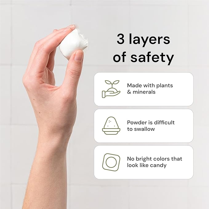 Grab Green Dishwasher Pods, 24 Count, Thyme with Fig Leaf | Plant & mineral based; Enzyme-powered; Velcro Closure; No Harsh Chemicals; Removes Grease and Stuck on Food