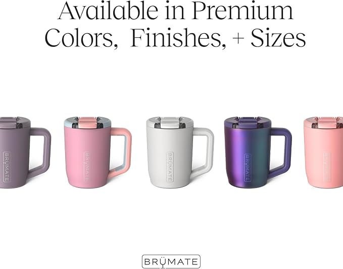BrüMate Müv - 15oz 100% Leak Proof Insulated Coffee Mug with Handle & Lid - Stainless Steel Coffee Travel Mug - Double Walled Coffee Cup (Primrose)
