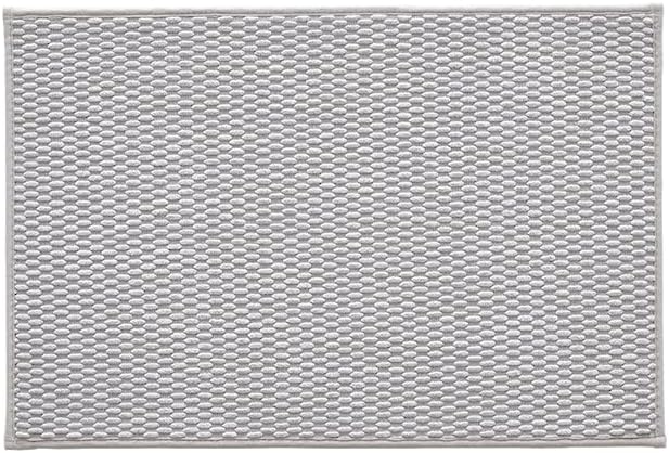 TYUU Bathroom Rugs Non Slip Washable, Super Absorbent Thin Bath Mat Small Quick Dry Low Pile Bathroom Rug, Light Grey 20"x30"