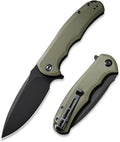 CIVIVI Praxis Folding Pocket Knife for EDC, 3.75" Blade G10 Handle C803F | Large Flipper Knife, Smooth Action, Comfortable Grip, Liner Lock, Deep Carry Reversible Clip, 9Cr18MoV Steel