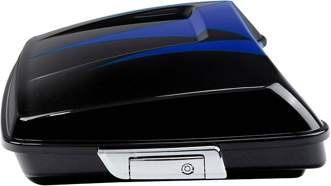5.5" Razor Motorcycle Trunk W/Latch Key Fit For Harley 2014-2025 Touring CVO Road King Street Glide Electra Glide Ultra Limited Pack Candy Cobalt/Indigo Ink