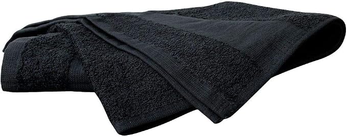 ForPro 24ct Bleach Tough Salon Towels, 16Wx27L in, Black, 100% Cotton | for Salon, Spa & Gym Use, Hand Towels, Bleach-Safe Salon Towels, Absorbent Spa Towels, Barber Towels, Salon & Spa Essentials