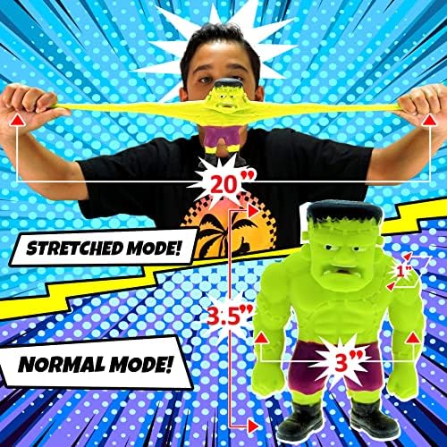 JA-RU Stretchy Monster Toy 3.5" Tall (1 Monsters Assorted) 4303-1