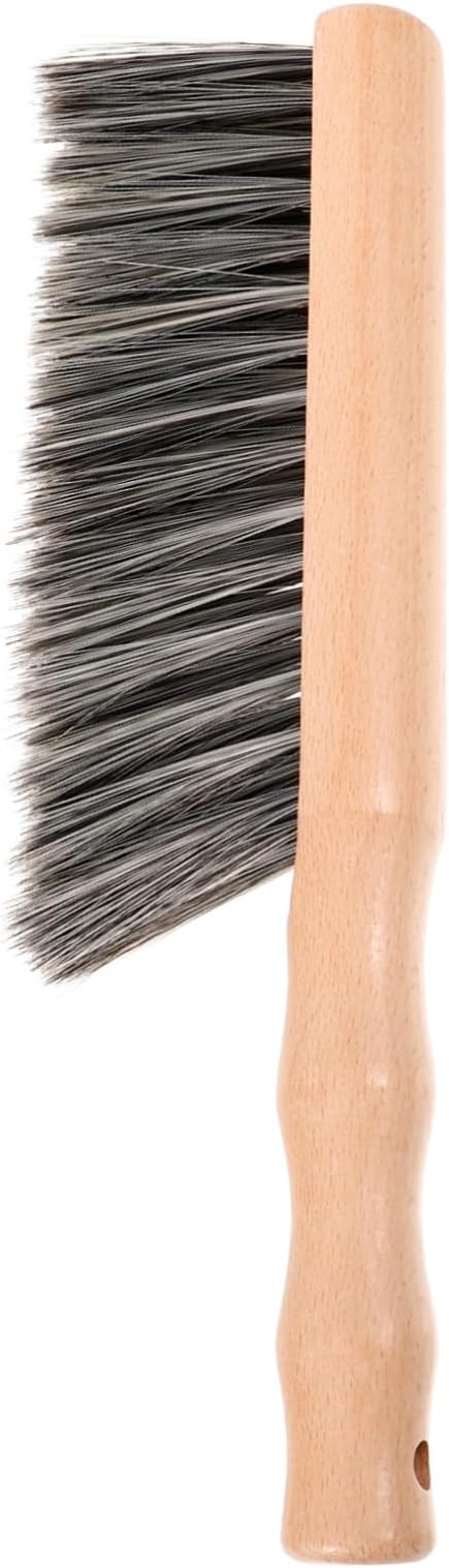 minkissy 4pcs Ergonomic Handle Soft Bristle Brush for Fireplace Bench Cleaning Kitchen Countertop