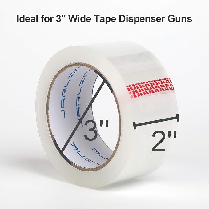 JARLINK Packing Tape Dispenser Gun (2 Pack) with 2 Rolls Tape Bundle with Packing Tape (12 Rolls) for Shipping Packaging Moving Sealing