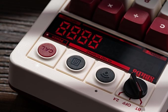 8BitDo Retro 18 Mechanical Numpad, Supports Calculator Mode, Bluetooth/2.4G/Wired Numpad for Windows and Android - Fami Edition