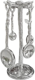 Crosby & Taylor Twig Pewter Measuring Spoon Set with Display Post, Lead-Free, Handmade in the USA