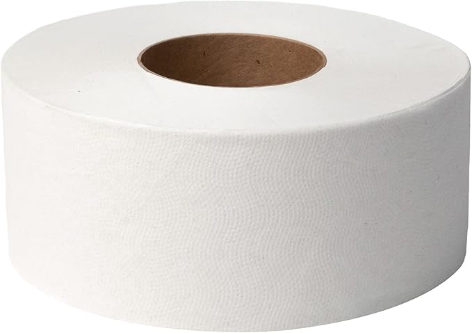 Sierra Hygiene 2-Ply Jumbo Toilet Paper Rolls, 3.5" x 1000' Universal Bath Tissue, 9” Diameter Commercial Toilet Paper for Dispensers, Septic Safe, Made in USA, 12 Rolls/Case