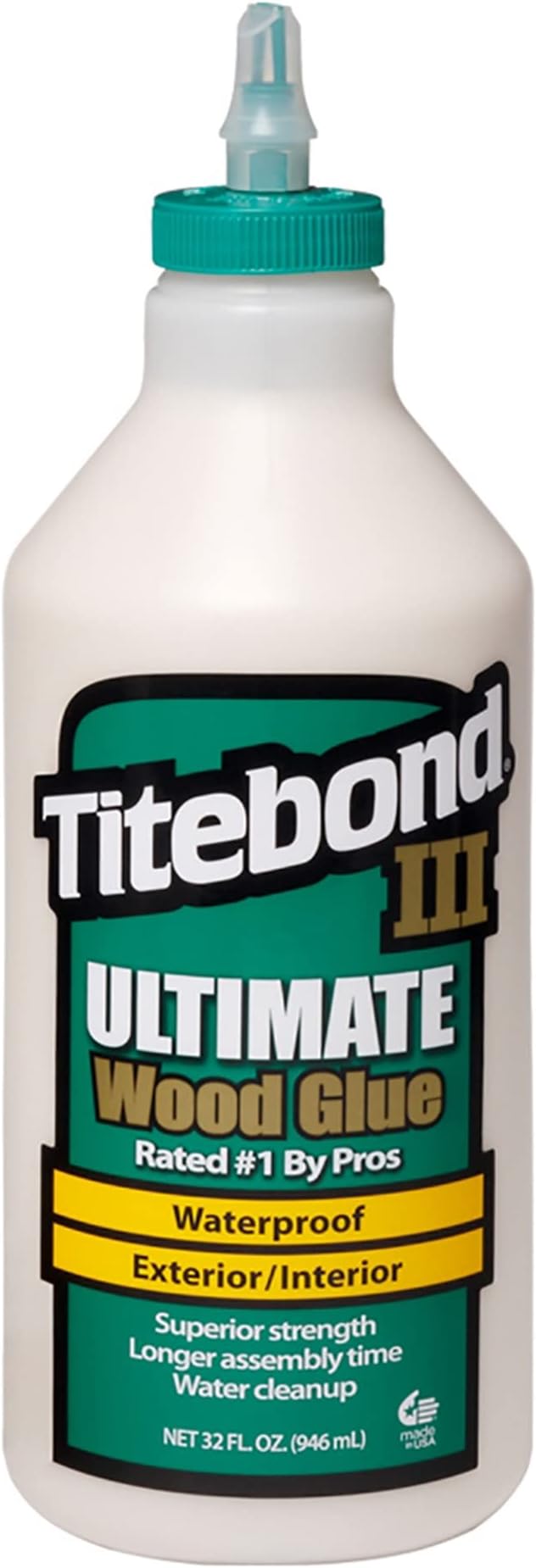 Titebond Iii Ultimate Wood Glue, Quart | ANSI Type I Waterproof Adhesive for Indoor & Outdoor Woodworking Projects