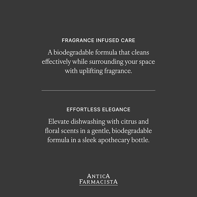 Antica Farmacista Dish Soap - Premium Quality Dishwashing Soap - Luxurious Home Essentials - Housewarming Gift - Orange Blosson, Lilac & Jasmine, 24 fl oz