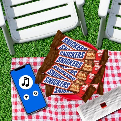 SNICKERS Milk Chocolate Candy Bars, Share Size Bulk, 3.29 oz, Pack of 24