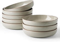 famiware Milkyway 33 oz Bowl Set, Pasta Bowls Set of 8, Salad Bowls, Double Reactive Glaze, Sturdy & Stackable, Ideal for Housewarming, Festivals, Matcha Green with Speckles