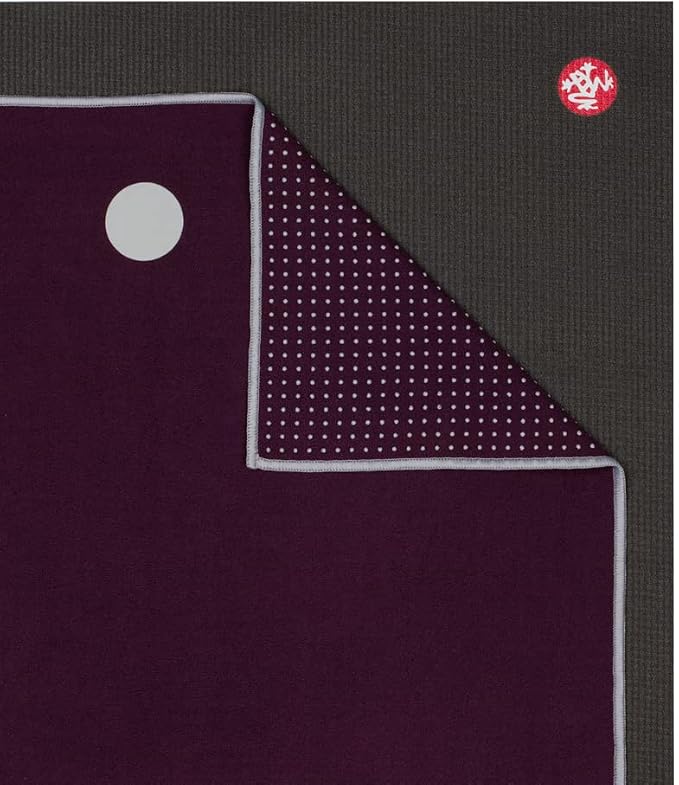 Manduka Yogitoes Hot Yoga Mat Towel - 79" | Moisture Activated Grip | Patented Silicone Nubs | Highly Absorbent, Durable & Easy Care | Made from Recycled Materials | 79 x 24 Inches | Indulge