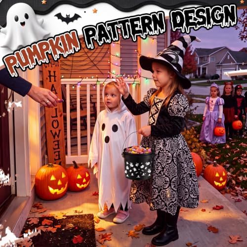 30 Pack 50 oz Halloween Trick or Treat Bucket Bulk