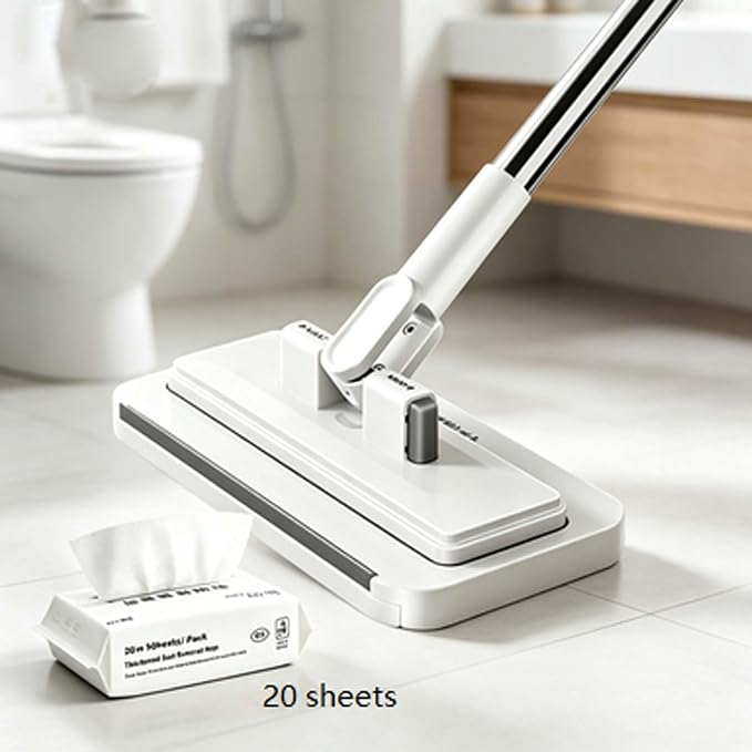 No-Rinse Floor Cleaner Mop with Replaceable Disposable Sheets