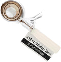 Restaurantware 3 Ounce Portion Scoop, 1 Trigger Release Stainless Steel Cookie Scoop - With Ivory Handle, Stainless Steel Disher, For Portion Control, Cookie Dough, Cupcake Batter, Or Ice Cream