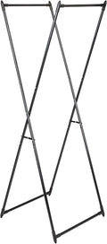 Household Essentials Valet Folding Clothes Rack, Strong Metal X-Frame, Chic Design, Great for Guest and Dressing Rooms, Portable and Easy to Use, Folds Flat, Black