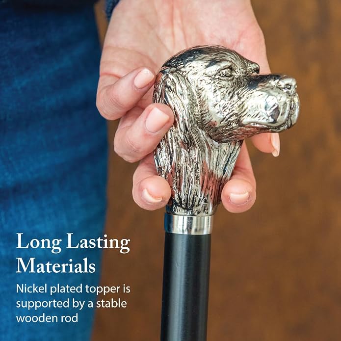 FootFitter Deluxe Long Shoe Horn with Nickel Plated Handle (Made in Italy) | Premium Build & Heel Relief with Extended Reach Design & Polished Nickel Grip for Daily Comfort & Quick On‑Off Use