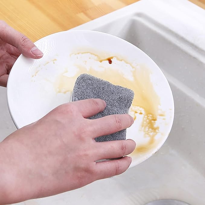 Individually Wrapped Sponges Kitchen Dishwashing Sponge Bulk, Non Scratch Dishes Scouring Pad Dishcloth, Odor-Free Sponge Wipes for Household Cleaning Dishes Travel Apartments - Grey (5000 Pack)