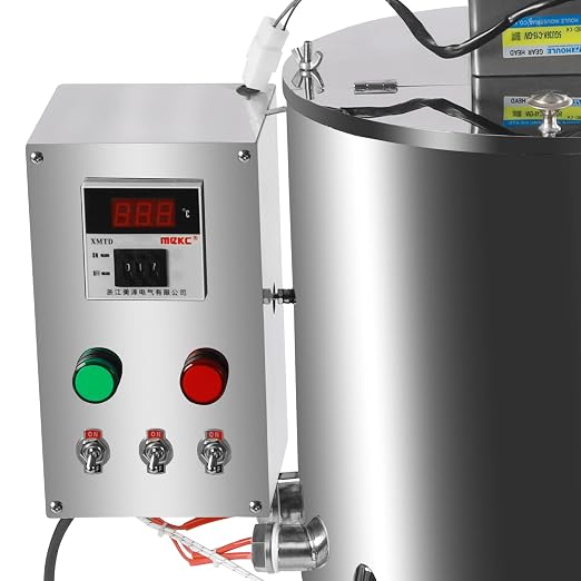 15L 4Gal Heating Mixing Filling Machine, Lipstick Filling Machine Stirring Tank, Stainless Steel Stirring Tank Cream Liquid Filler Machine for Lipstick, Shoe Polish