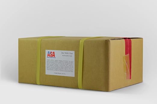 ASA Full Size Hot Glue Sticks 7/16" x 15", 10 lb Box, 150 Ct | High-strength, fast-setting hot glue sticks for industrial packaging and woodworking. 10 lb box, 150 sticks.